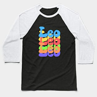 Rainbow Popart Leo Baseball T-Shirt